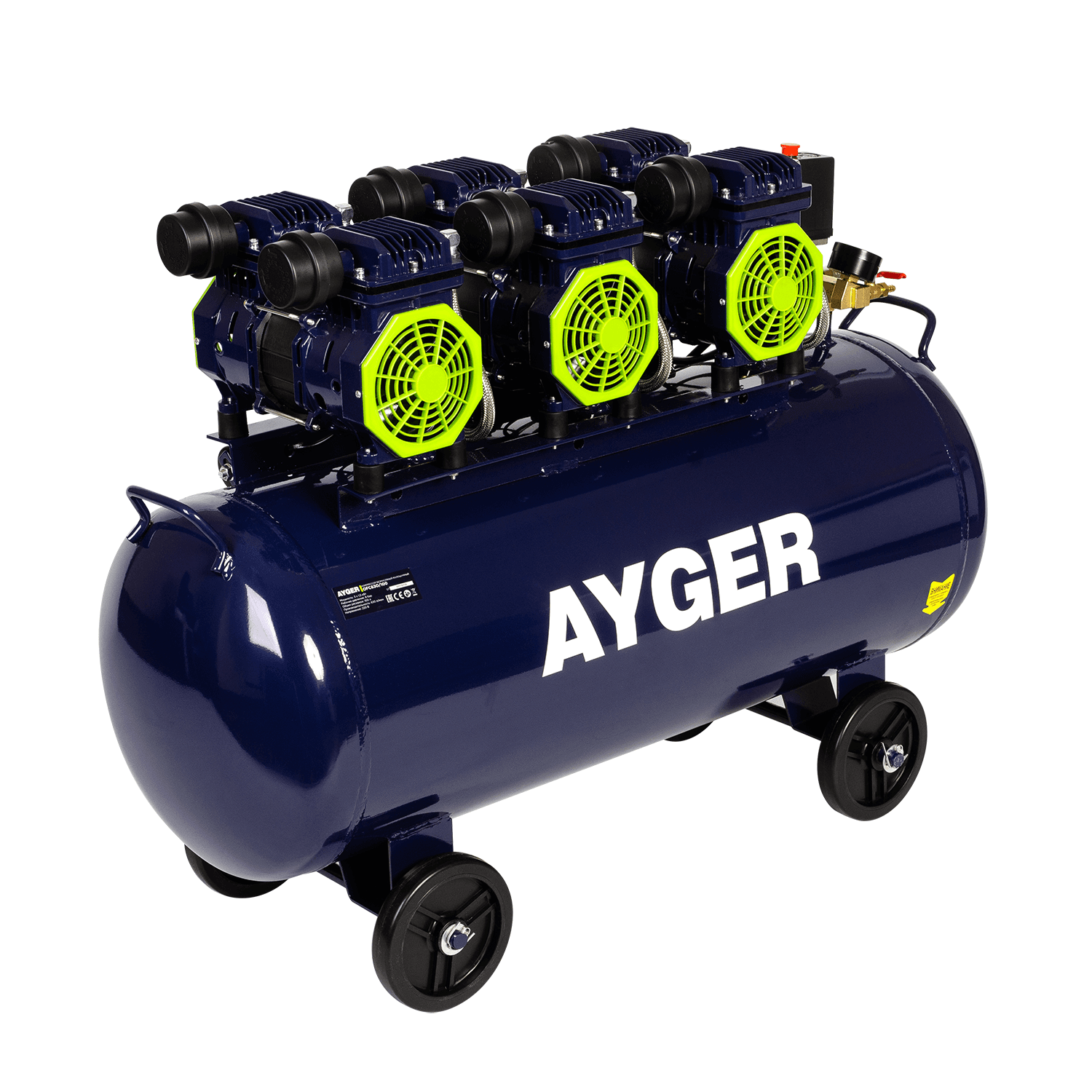 AYGER Компрессор безмасляный малошумный OFC630-100